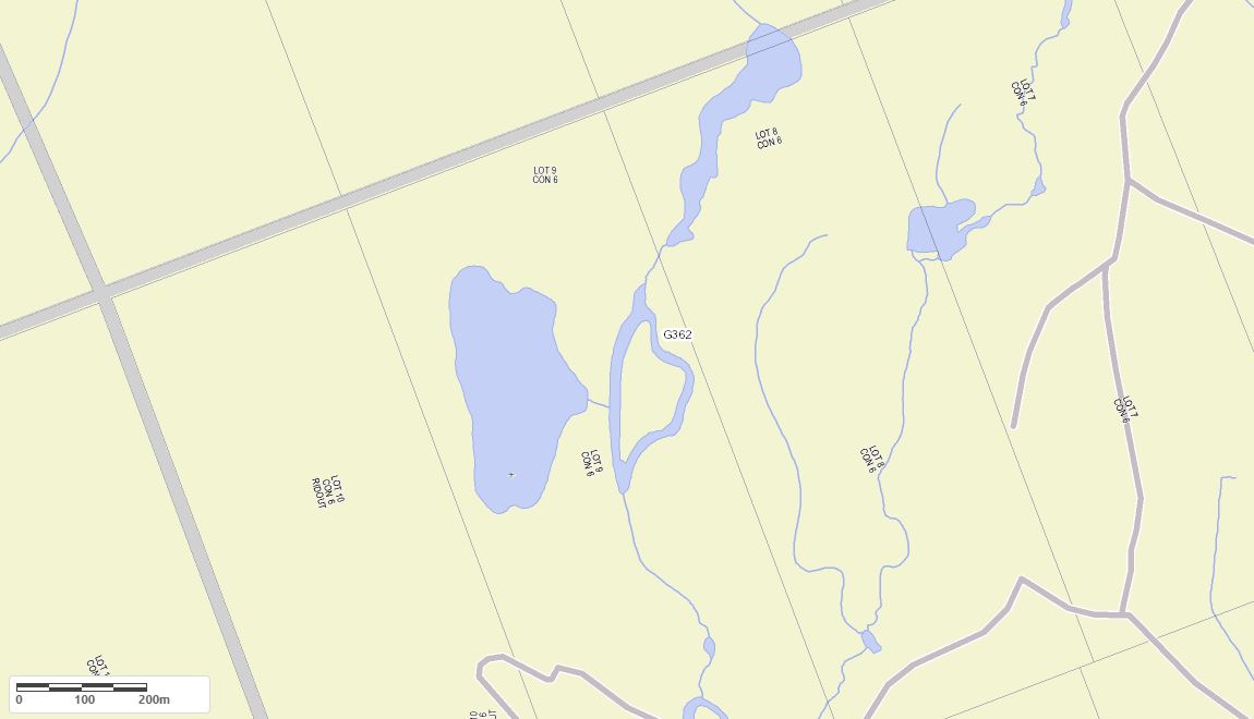 Crown Land Map of Blue Lake in Municipality of Lake of Bays and the District of Muskoka